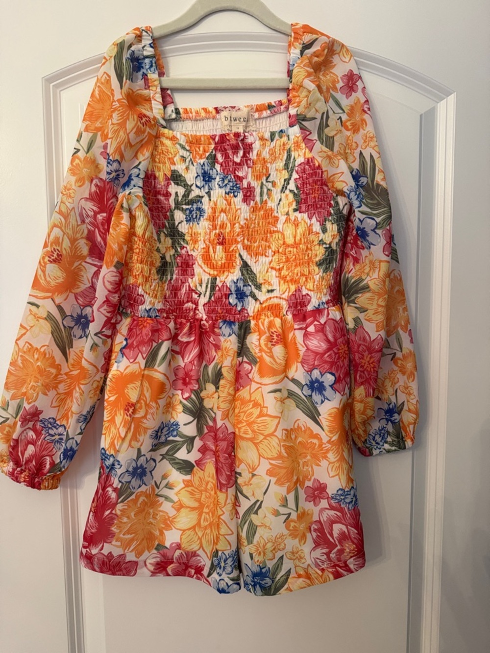 Btween Floral Smocked Romper